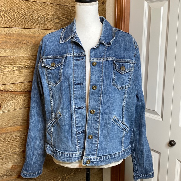 Levi's Jackets & Blazers - Levi’s Strauss Signature Blue Long Sleeve Stretch Button Up Denim Jacket Size XL